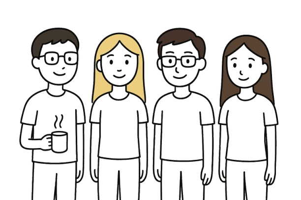 Estudiantes trabajando juntos